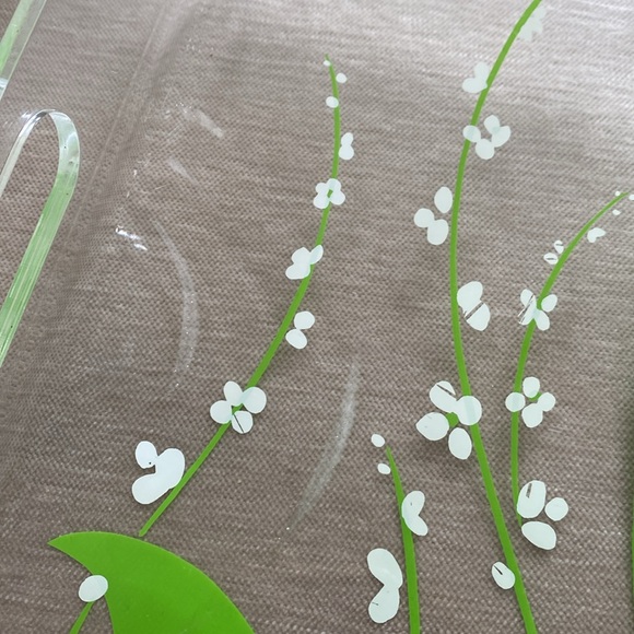 Vintage Acrylic Lucite Floral Nature Leaves Tray with Handles. Stotters 1980’s - Picture 10 of 11